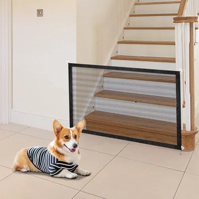 Produktbild von Famanu Hundeabsperrung 110 x 72 cm - Tragbare Sicherheitstür für Haustiere