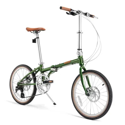 Produktbild von ROCKBROS VDS 20 Zoll Faltrad 8-Gang Altus Schaltung Klapprad, Komfort Faltfahrrad City Bike für Pendeln Grün