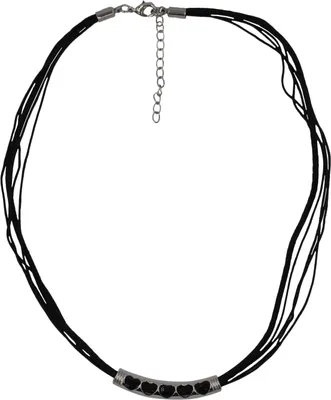 Produktbild von Steuer Modeschmuck Collierkette Metall 45+5cm schwarz ohne Stein 445050058