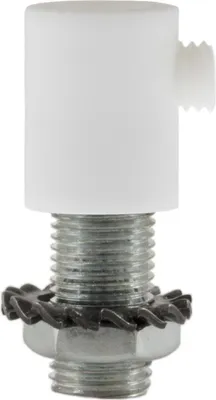 Immagine prodotto di Creative-Cables Serracavo cilindrico in plastica completo di tige, dado e rondella – (Bianco, cappuccio Ø 1,3 cm H 1,7 cm, tubo M10x1) – Materiali plastica e metallo