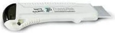 Immagine prodotto di Coltello da taglio con lama a scatto bianco con stampa TP TRANSPAK