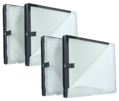 Produktbild von vhbw 4x Aktivkohlefilter kompatibel mit Morento HY4866, HY4866-WF Luftreiniger - HEPA 13 Luftfilter Schwarz Weiß