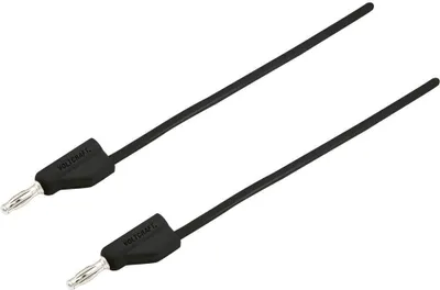 Produktbild von VOLTCRAFT MSB-300 Messleitung Lamellenstecker 4 mm Silikon 1.00 m Schwarz 1 St.