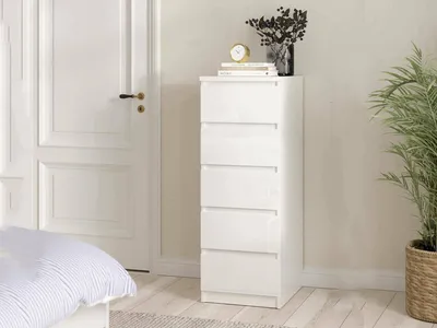 Produktbild von Kommode - Hochglanz Weiß 40x50x111,3h cm