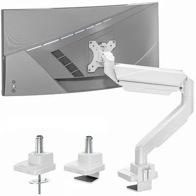 Image de Support mural pour écran, couleur blanche, pour écrans de 17 à 49 pouces, capacité de charge maximale de 18 kg