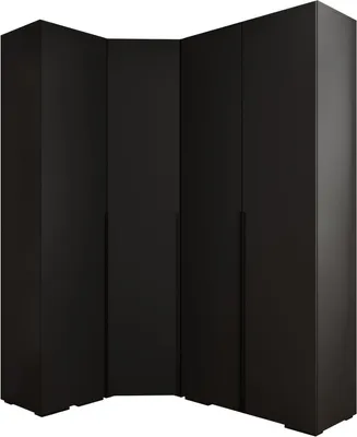 Produktbild von MEBLE KRYSPOL Inova 1 Möbelset Garderobe, 236,7x231,7x47cm - Schwarz, Schwarz