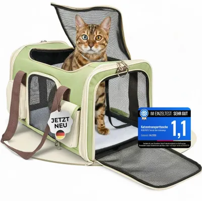 Produktbild von Transportbox Hundetransportbox Katzentransportbox - Faltbar - Bis 10 kg - Für das Auto