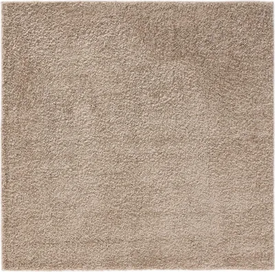 Produktbild von benuta Teppich Wohnzimmer Soho Beige 160x160 cm Hochflorteppich Wohnzimmerteppich Quadratisch Rutschfest Flauschig Plüsch Shaggy Weich