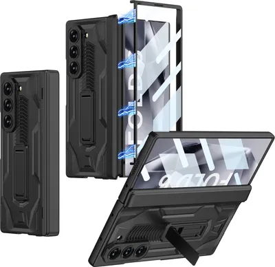 Obrázek produktu pro Pouzdro pro Samsung Galaxy Z Fold 6 s Magnetické ochranou pantu a objektivu, se stojánkem černé