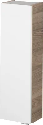 Produktbild von FACKELMANN Hängeschrank LUXOR / Badschrank mit Soft-Close-System / Maße (B x H x T): ca. 20 x 68 x 16 cm / Schrank fürs Badezimmer mit 1 Tür / Türanschlag links / Korpus: Braun hell / Front: Weiß