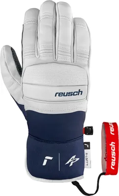 Image de Gants à doigts Reusch Alexis Pinturault avec fonction coupe-vent et extra-respirante 1027 white/dress blue 9