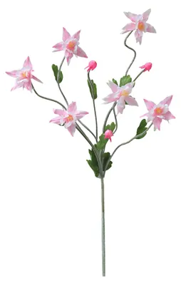 Produktbild von Künstliche Akelei mit biegsamen Stielen – realistische künstliche Blumenstiele für Zuhause, Büro, Hochzeitssträuße und Dekoration