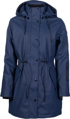Produktbild von HKM Damen Reitjacke Dallas wasserdicht, mit Zwei-Wege-Reißverschluss und Kunstfellfutter, Länge 86 cm