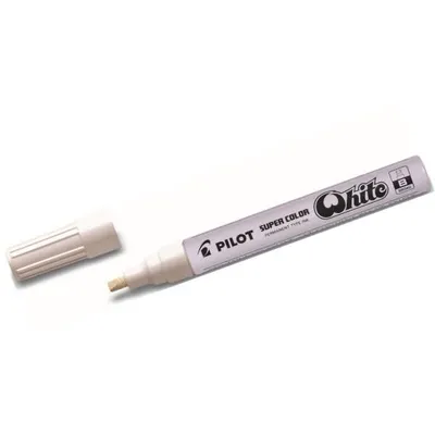 Immagine prodotto di Pennarello a punta larga 4 mm bianco a cuneo