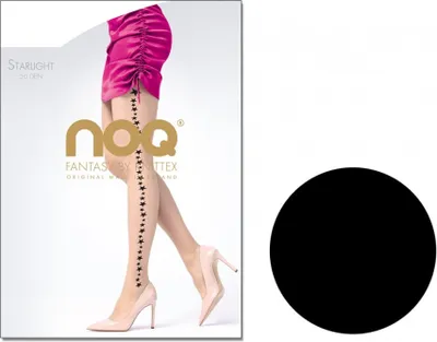 Produktbild von Damenstrumpfhose mit Sternmuster 20 den Nero 2