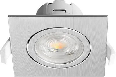 Produktbild von Braytron Einbauleuchte Schwenkbar Spot LED 7W 670 Lumen SQR Ø70mm IP20 Downlight 3000K-6500K Eckig Silber