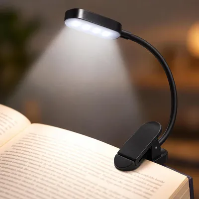 Image de INF Lampe de Lecture Noire - Lampe de Lecture LED à Pince pour Étudiants Le noir