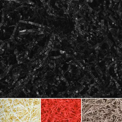 Productafbeelding van Creative Deco 1 kg Zwart Versnipperd, Kraft-Tissuepapier