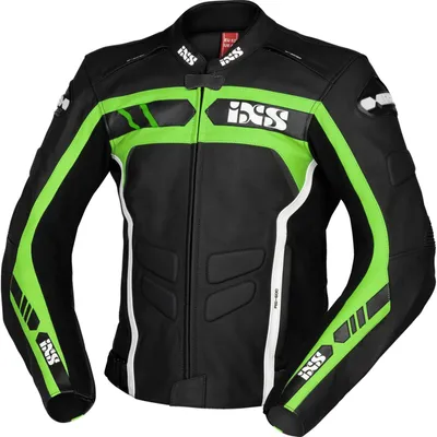 Produktbild von IXS Sport RS-600 1.0 Motorrad Lederjacke, schwarz/grün/weiß, 52