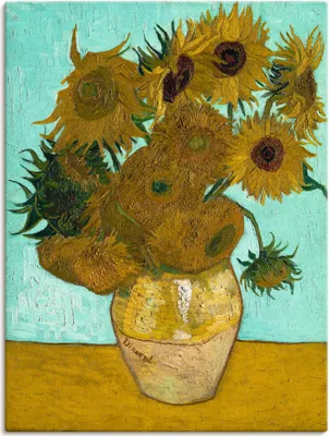 Produktbild von ARTland Leinwandbild Vase mit Sonnenblumen. 1888 Größe: 30x40 cm