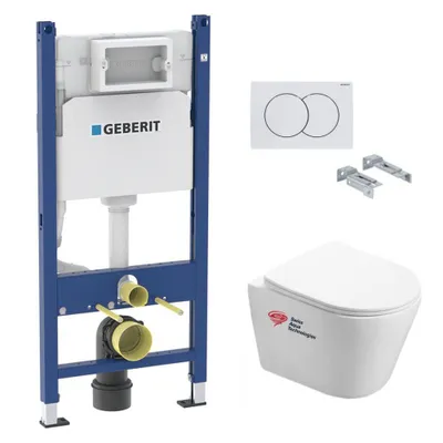 Produktbild von Wand-WC-Set Geberit Duofix mit spülrandlosem SAT Infinitio