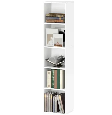 Produktbild von Bücherregal, Regal mit 5 Fächer, Standregal verstellbare Regale, Holz, 30 x 24 x 133,5 cm