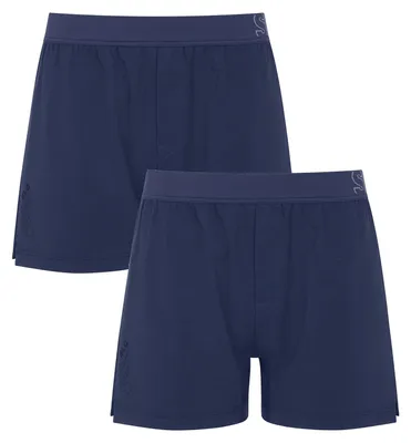 Produktbild von sloggi Herren Boxer 2-Pack Shorts - BLUE BLACK - Größe M