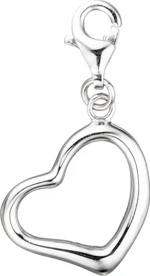 Produktbild von Anhänger Einhänger Herz Charm Dangle aus 925 Silber Sterlingsilber rhodiniert