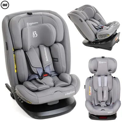 Produktbild von Bebelissimo – Hellios - Kindersitz 40-150 cm - 360° - RWF/FWF - ISOFIX - TOP TETHER - 5-Punkt-Gurt - Verstellbare Kopfstütze - gray