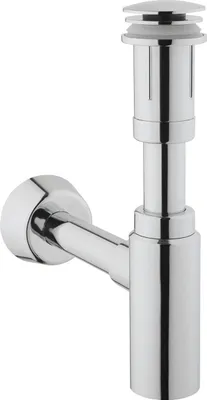 Immagine prodotto di Set di scarico con valvola per lavabo, plastica cromata, click-clack | A45154