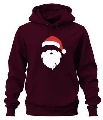 Produktbild von Santa Weihnachtsmann Weihnachtsoutfit - Weihnachten Hoodie Kapuzenpullover, Burgundy, M