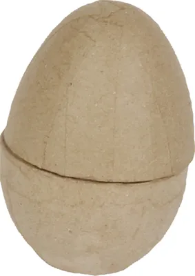 Produktbild von Décopatch 5x Braunes Pappmaché, Schachtel in Eiform 6x6x8,4cm Kartonbraun BT017O