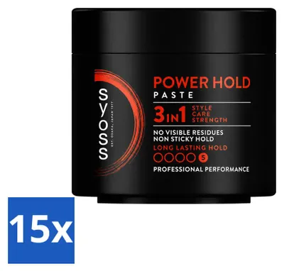 Produktbild von 15 x Syoss Power Hold Haarpaste - 150 ml - Vorteilspackung - 15 Stücke