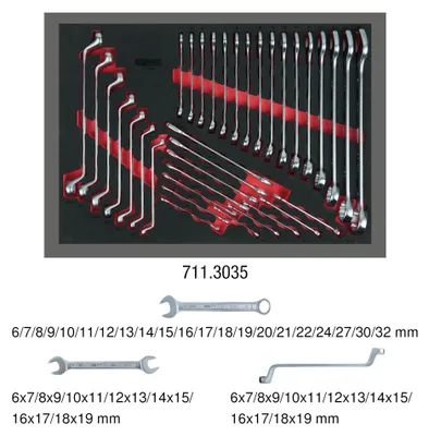 Obrázek produktu pro KS TOOLS Schlüssel-Satz 35-tlg 1/1 Systemeinlage 711.3035