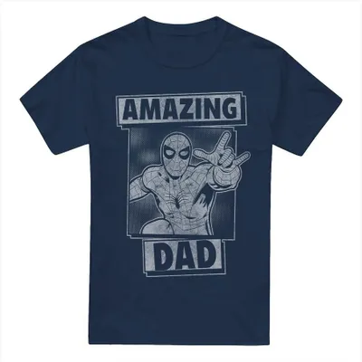 Produktbild von Spider-Man - "Amazing Dad" T-Shirt für Herren - Vatertag TV3576 (S) (Marineblau)