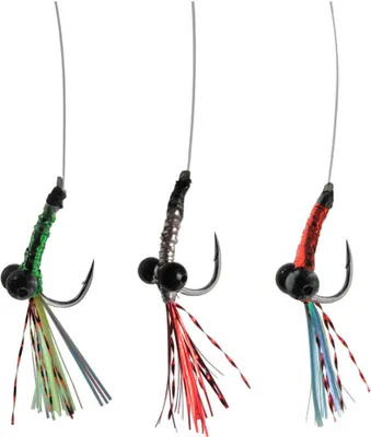 Produktbild von Jenzi Barsch Hegenen 3 Super Jigs komplett montiert Grün Silber Rot