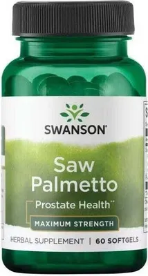 Zdjęcie produktu dla Saw Palmetto 320 mg 60 kapsułek miękkich Swanson Health Products