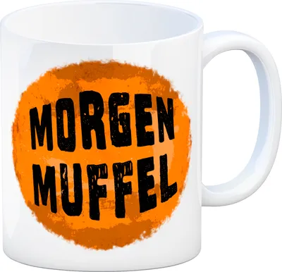 Produktbild von Kaffeebecher mit Spruch: Morgenmuffel Kaffeetasse Tasse