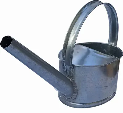 Produktbild von Zinkgießkanne Gießkanne 5L 8L 10L 12L Blumengießkanne Metall feuerverzinkt Zink Silber für Innen- und Außenbereich (5 L)