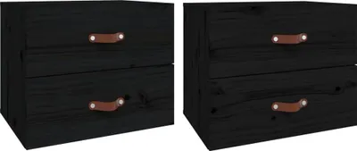 Obrázek produktu pro vidaXL Nástěnné noční stolky 2 ks černé 50x36x40 cm