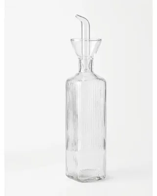 Produktbild von Stripe Ölflasche mit Ausgießer 465 ml - Borosilikatglas mit Riffledesign