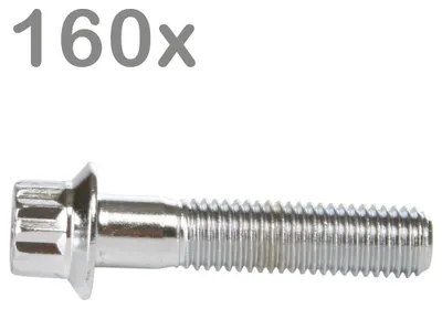Productafbeelding van 160 wielbouten M7x32, verzinkt, voor BBS, Rial, Schmidt, O.Z., Dynatech, Carline velgen