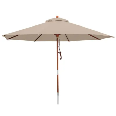 Produktbild von anndora Sonnenschirm 3,5m rund Dark Natural Winddach UV-Schutz - Dark Natural