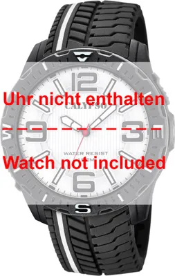 Produktbild von Calypso K5762 | Uhrenarmband schwarz / weiß Kunststoff | K5762/1