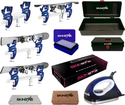 Produktbild von SKINSTAR Skipflege Skiwachs-Set Professional Skispanner Wachseisen Wachs inkl. Wachskoffer