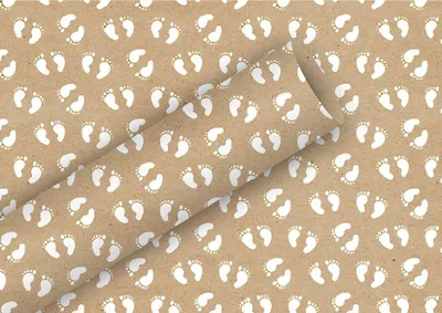 Produktbild von Braun & Company Geschenkpapier natur weiß 2 m x 70 cm