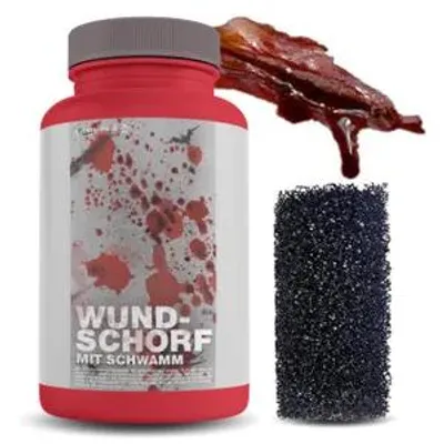 Productafbeelding van 15 ml bloed – Kunstbloed met wondkorst – ongelooflijk realistisch en afwasbaar – geschikt voor schminken en verkleeding tijdens Halloween en carnaval