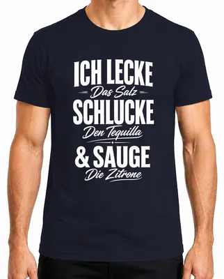 Imagen del producto de Camiseta para hombre, color azul marino, con el texto "Statement Sarkasmus" (Declaración sarcástica)