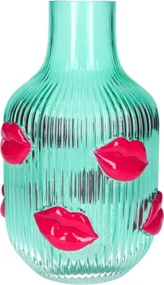 Produktbild von Gift Company L'amour Vase Lippen türkis 25cm