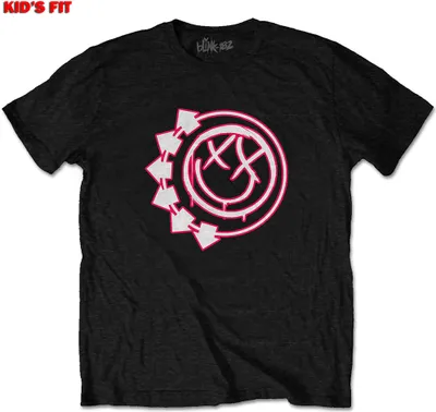 Produktbild von Blink-182 - Six Arrow Smiley Kinder 7 - 8 Jahre T-Shirt - schwarz
